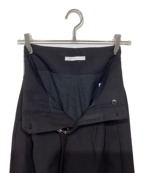 ETRE TOKYO（エトレトウキョウ）ETRE TOKYO (エトレトウキョウ) ハイウエストベルテッドセミワイドパンツ1224320172-2 ブラック サイズ:Sの古着・服飾アイテム
