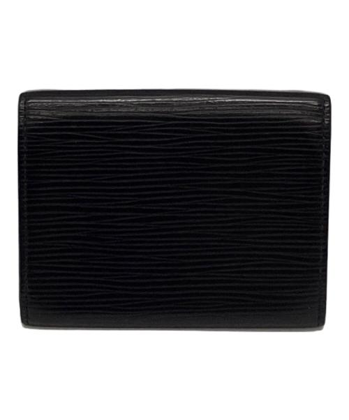 LOUIS VUITTON（ルイ ヴィトン）LOUIS VUITTON (ルイ ヴィトン) M56582　アンヴェロップ・カルト ドゥ ヴィジット カードケース 　エピ　ノワール ブラックの古着・服飾アイテム