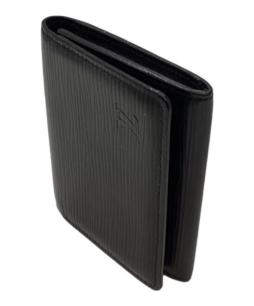 LOUIS VUITTON（ルイ ヴィトン）LOUIS VUITTON (ルイ ヴィトン) M56582　アンヴェロップ・カルト ドゥ ヴィジット カードケース 　エピ　ノワール ブラックの古着・服飾アイテム