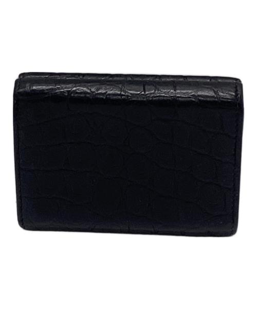 Saint Laurent Paris（サンローランパリ）Saint Laurent Paris (サンローランパリ) エンボスクロコダイル タイニーウォレット　CFP459996 ブラックの古着・服飾アイテム