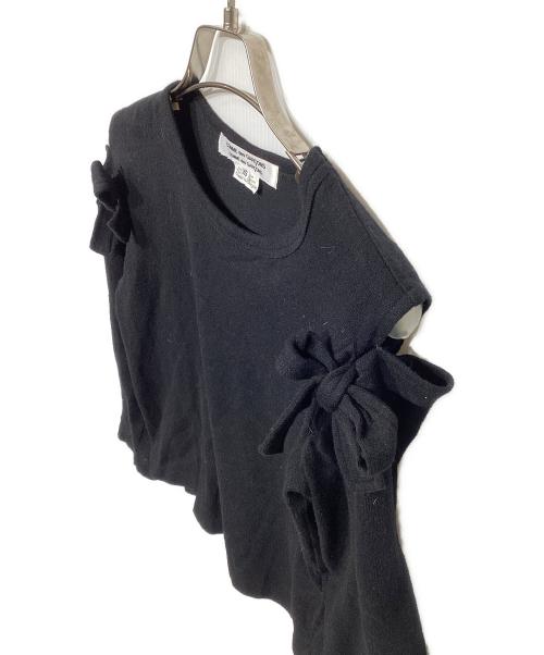 COMME des GARCONS COMME des GARCONS（コムデギャルソン コムデギャルソン）COMME des GARCONS COMME des GARCONS (コムデギャルソン コムデギャルソン) リボンニット RN-T010 ブラック サイズ:XSの古着・服飾アイテム