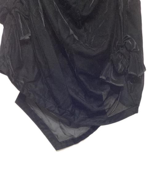 COMME des GARCONS（コムデギャルソン）COMME des GARCONS (コムデギャルソン) 変形ベロアスカート ブラック サイズ:Mの古着・服飾アイテム