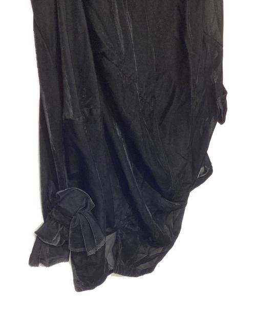 COMME des GARCONS（コムデギャルソン）COMME des GARCONS (コムデギャルソン) 変形ベロアスカート ブラック サイズ:Mの古着・服飾アイテム