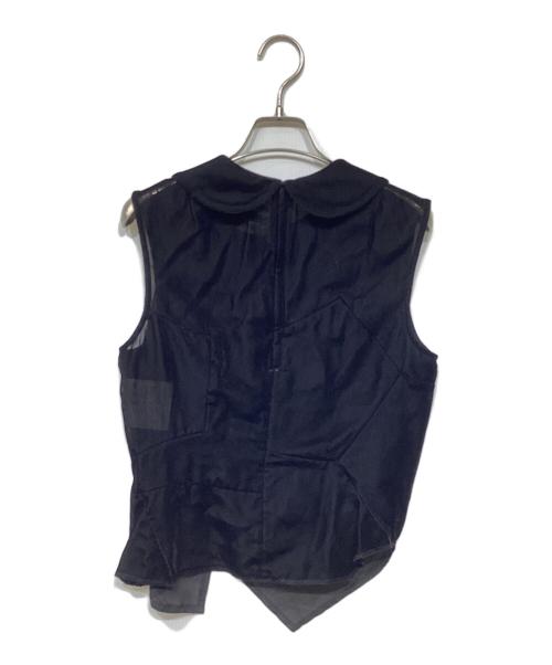 COMME des GARCONS（コムデギャルソン）COMME des GARCONS (コムデギャルソン) ノースリーブベロアブラウス　GC-B041 ブラック サイズ:Mの古着・服飾アイテム