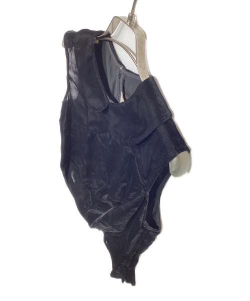 COMME des GARCONS（コムデギャルソン）COMME des GARCONS (コムデギャルソン) ノースリーブベロアブラウス　GC-B041 ブラック サイズ:Mの古着・服飾アイテム