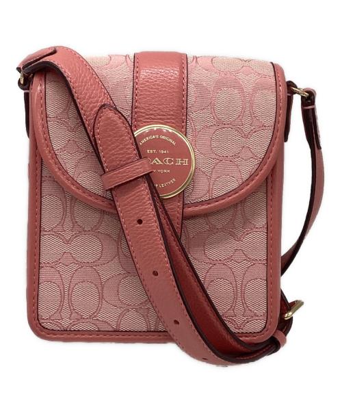 COACH（コーチ）COACH (コーチ) C8321　シグネチャージャガードショルダーバッグ ピンクの古着・服飾アイテム