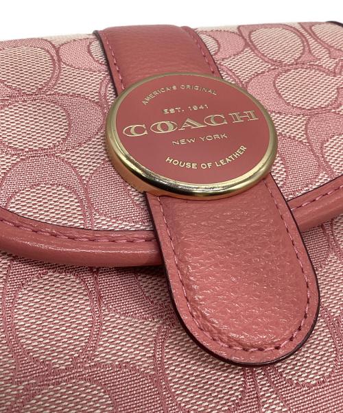 COACH（コーチ）COACH (コーチ) C8321　シグネチャージャガードショルダーバッグ ピンクの古着・服飾アイテム