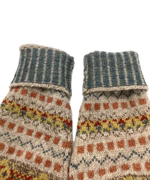 ADJUSTABLE COSTUME（アジャスタブルコスチューム）ADJUSTABLE COSTUME (アジャスタブルコスチューム) Jamieson's (ジャミーソンズ) 総柄ニット ベージュ サイズ:38の古着・服飾アイテム