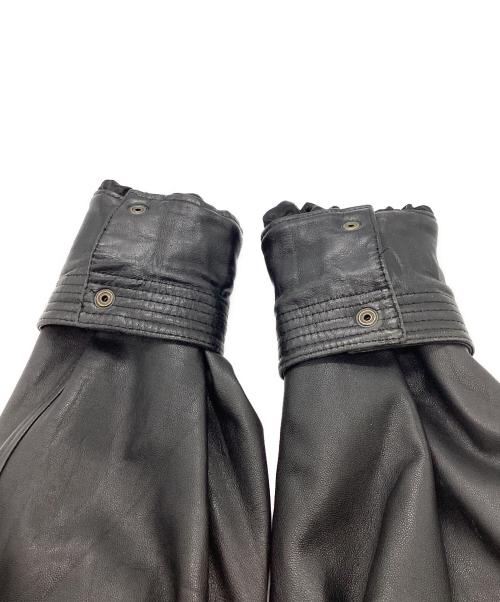 london fog（ロンドンフォグ）london fog (ロンドンフォグ) ハイネックレザーブルゾン ブラック サイズ:XLの古着・服飾アイテム