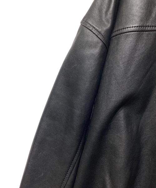 london fog（ロンドンフォグ）london fog (ロンドンフォグ) ハイネックレザーブルゾン ブラック サイズ:XLの古着・服飾アイテム