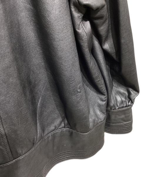 london fog（ロンドンフォグ）london fog (ロンドンフォグ) ハイネックレザーブルゾン ブラック サイズ:XLの古着・服飾アイテム