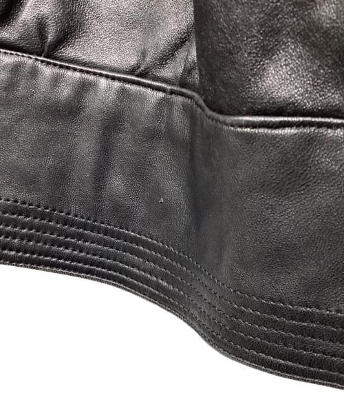 london fog（ロンドンフォグ）london fog (ロンドンフォグ) ハイネックレザーブルゾン ブラック サイズ:XLの古着・服飾アイテム