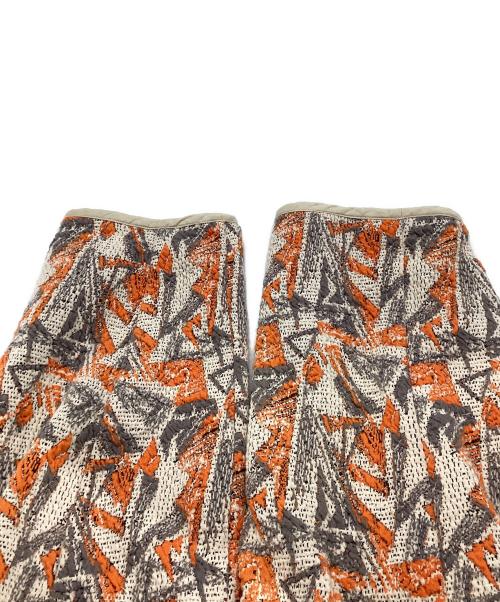 6(ROKU) BEAUTY&YOUTH（ロク ビューティーアンドユース）6(ROKU) BEAUTY&YOUTH (ロク ビューティーアンドユース) SASHIKO MOTIF JACQUARD JACKET 8625-241-0313 グレー×オレンジ サイズ:Freeの古着・服飾アイテム