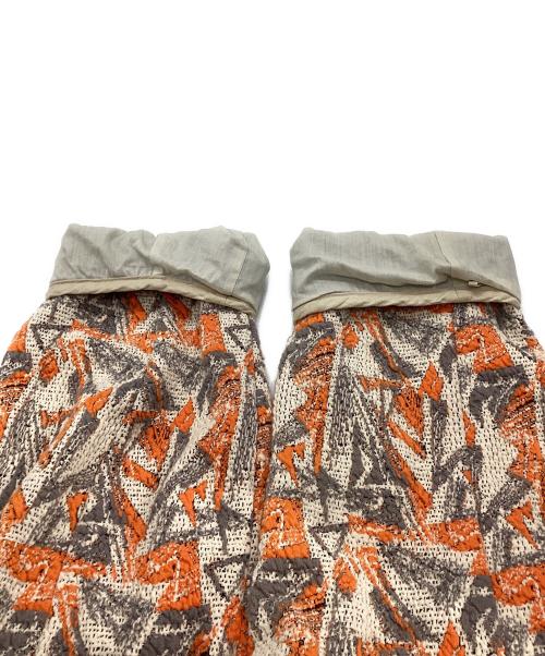 6(ROKU) BEAUTY&YOUTH（ロク ビューティーアンドユース）6(ROKU) BEAUTY&YOUTH (ロク ビューティーアンドユース) SASHIKO MOTIF JACQUARD JACKET 8625-241-0313 グレー×オレンジ サイズ:Freeの古着・服飾アイテム