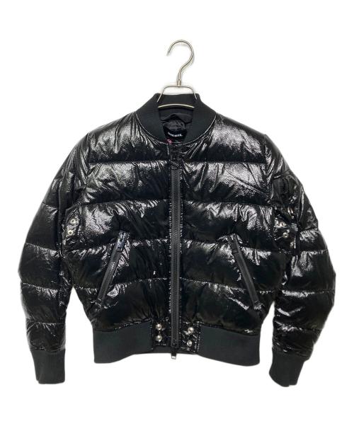DIESEL（ディーゼル）DIESEL (ディーゼル) ANEMOSTOPパテントボンバージャケット ブラック サイズ:XXSの古着・服飾アイテム
