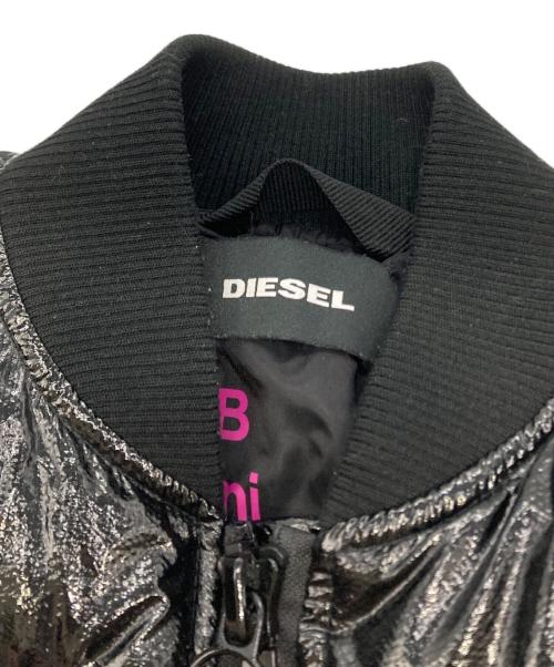 DIESEL（ディーゼル）DIESEL (ディーゼル) ANEMOSTOPパテントボンバージャケット ブラック サイズ:XXSの古着・服飾アイテム