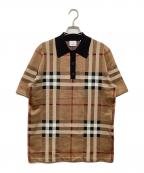 BURBERRYバーバリー）の古着「シルクブレンドポロシャツ」｜ブラウン