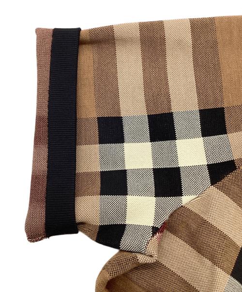 BURBERRY（バーバリー）BURBERRY (バーバリー) シルクブレンドポロシャツ ブラウン サイズ:Sの古着・服飾アイテム