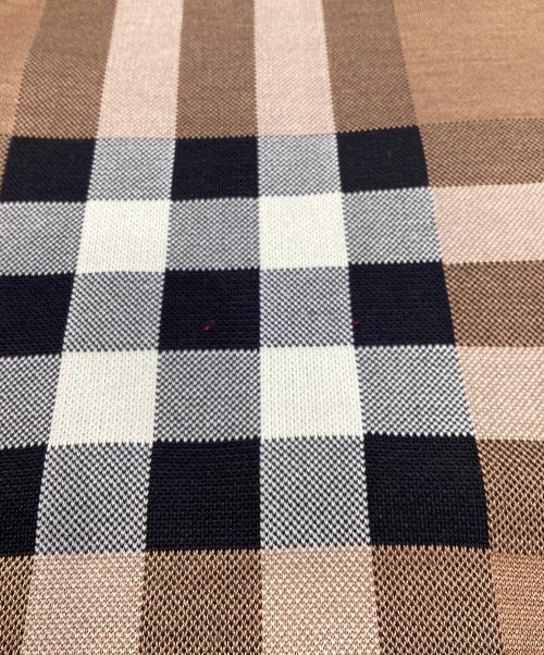 BURBERRY（バーバリー）BURBERRY (バーバリー) シルクブレンドポロシャツ ブラウン サイズ:Sの古着・服飾アイテム