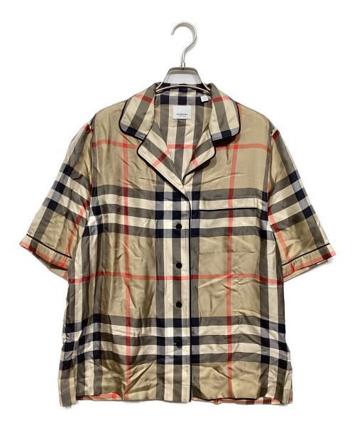 BURBERRY（バーバリー）BURBERRY (バーバリー) ノヴァチェックサテンシャツ ベージュ サイズ:6の古着・服飾アイテム