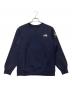 THE NORTH FACE（ザ ノース フェイス）の古着「NT61931　スクエアロゴクルー」｜ネイビー