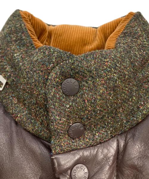 MONCLER（モンクレール）MONCLER (モンクレール) COMME des GARCONS JUNYA WATANABE MAN (コムデギャルソンジュンヤワタナベマン) エベレスト ツイード ダウンジャケット グリーン×ブラウン サイズ:SSの古着・服飾アイテム