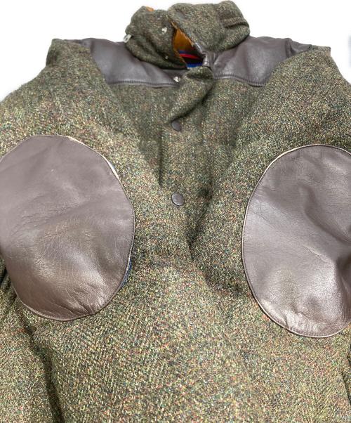 MONCLER（モンクレール）MONCLER (モンクレール) COMME des GARCONS JUNYA WATANABE MAN (コムデギャルソンジュンヤワタナベマン) エベレスト ツイード ダウンジャケット グリーン×ブラウン サイズ:SSの古着・服飾アイテム