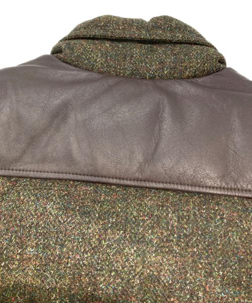 MONCLER（モンクレール）MONCLER (モンクレール) COMME des GARCONS JUNYA WATANABE MAN (コムデギャルソンジュンヤワタナベマン) エベレスト ツイード ダウンジャケット グリーン×ブラウン サイズ:SSの古着・服飾アイテム