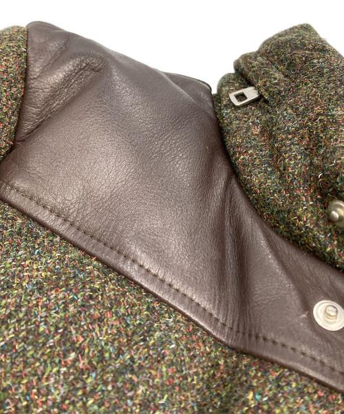 MONCLER（モンクレール）MONCLER (モンクレール) COMME des GARCONS JUNYA WATANABE MAN (コムデギャルソンジュンヤワタナベマン) エベレスト ツイード ダウンジャケット グリーン×ブラウン サイズ:SSの古着・服飾アイテム