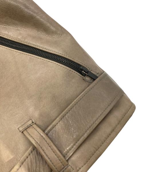 N.HOOLYWOOD（エヌ ハリウッド）N.HOOLYWOOD (エヌ ハリウッド) 牛革 ライダースジャケット ブラウン サイズ:36の古着・服飾アイテム