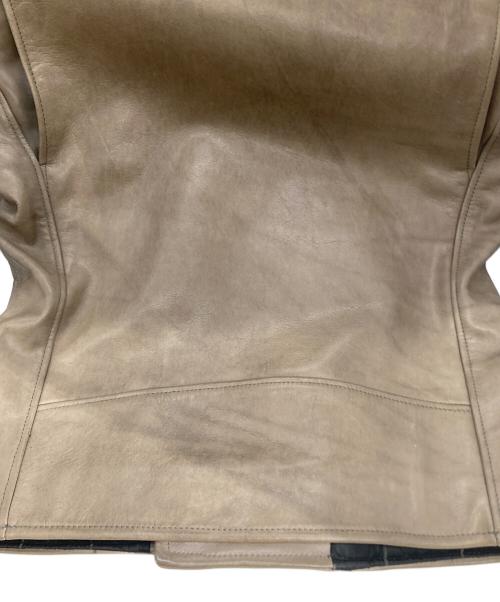 N.HOOLYWOOD（エヌ ハリウッド）N.HOOLYWOOD (エヌ ハリウッド) 牛革 ライダースジャケット ブラウン サイズ:36の古着・服飾アイテム