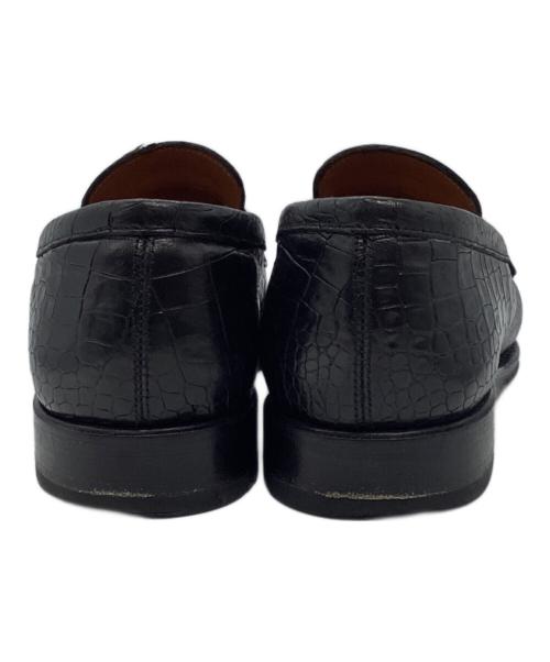 Jalan Sriwijaya（ジャランスリウァヤ）Jalan Sriwijaya (ジャランスリウァヤ) 98998 Garuda  型押しコインローファー ブラック サイズ:5の古着・服飾アイテム