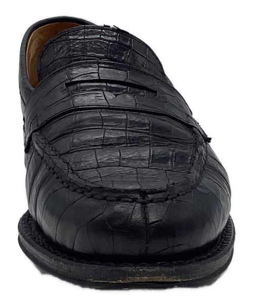 Jalan Sriwijaya（ジャランスリウァヤ）Jalan Sriwijaya (ジャランスリウァヤ) 98998 Garuda  型押しコインローファー ブラック サイズ:5の古着・服飾アイテム