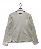 ISSEY MIYAKEイッセイミヤケ）の古着「デザインカットソー」｜ベージュ