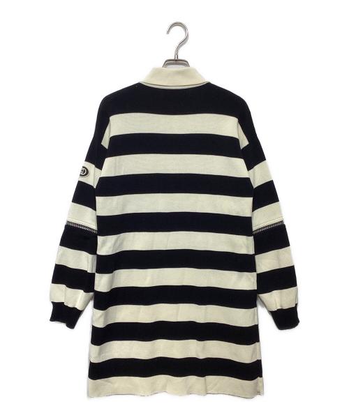 GUCCI（グッチ）GUCCI (グッチ) ワッペン付 ボーダーワンピース　731592 ブラック×ホワイト サイズ:Sの古着・服飾アイテム