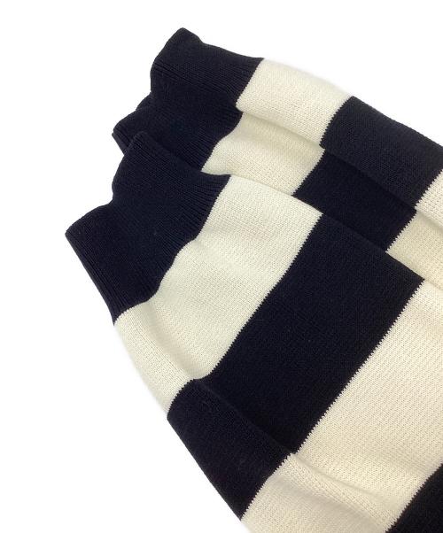 GUCCI（グッチ）GUCCI (グッチ) ワッペン付 ボーダーワンピース　731592 ブラック×ホワイト サイズ:Sの古着・服飾アイテム