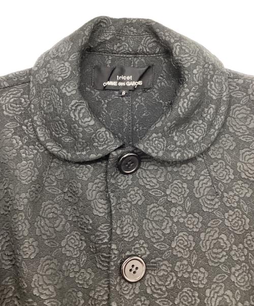 tricot COMME des GARCONS（トリココムデギャルソン）tricot COMME des GARCONS (トリココムデギャルソン) フラワー刺繍フリルジャケット　TT-J011 ブラック サイズ:Sの古着・服飾アイテム