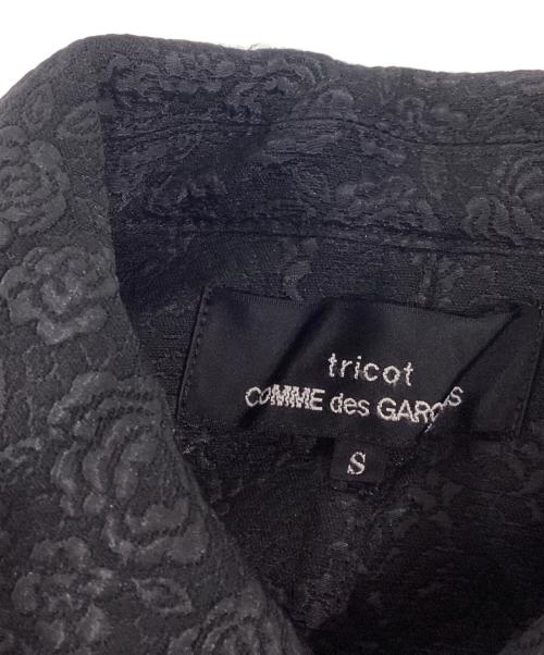 tricot COMME des GARCONS（トリココムデギャルソン）tricot COMME des GARCONS (トリココムデギャルソン) フラワー刺繍フリルジャケット　TT-J011 ブラック サイズ:Sの古着・服飾アイテム