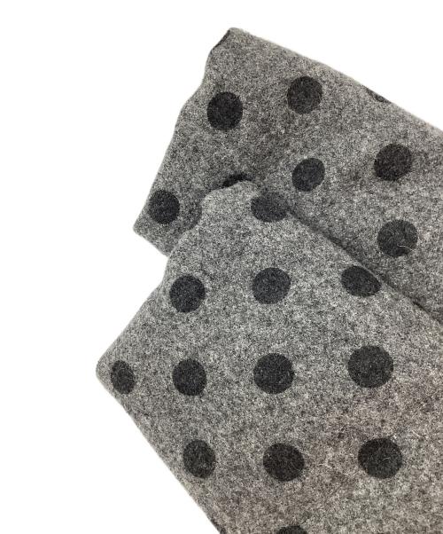 tricot COMME des GARCONS（トリココムデギャルソン）tricot COMME des GARCONS (トリココムデギャルソン) 丸襟ドットダウンジャケット グレー×ブラック サイズ:Sの古着・服飾アイテム