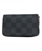 LOUIS VUITTONルイ ヴィトン）の古着「ダミエ・グラフィット　ジッピーコインパース　N63076」｜ブラック×グレー