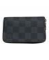 LOUIS VUITTON（ルイ ヴィトン）の古着「ダミエ・グラフィット　ジッピーコインパース　N63076」｜ブラック×グレー