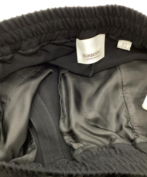 BURBERRY（バーバリー）BURBERRY (バーバリー) サイドラインイージーパンツ ブラック サイズ:UK4の古着・服飾アイテム