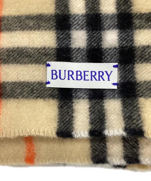 BURBERRY（バーバリー）BURBERRY (バーバリー) カシミヤフリンジ　ノバチェックマフラー ベージュの古着・服飾アイテム