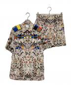 BURBERRYバーバリー）の古着「総柄シルクセットアップ」｜グレー×マルチカラー