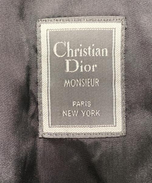 Christian Dior MONSIEUR（クリスチャンディオールムッシュ）Christian Dior MONSIEUR (クリスチャンディオールムッシュ) オールドライナー付きステンカラーコート ブラック サイズ:40Lの古着・服飾アイテム