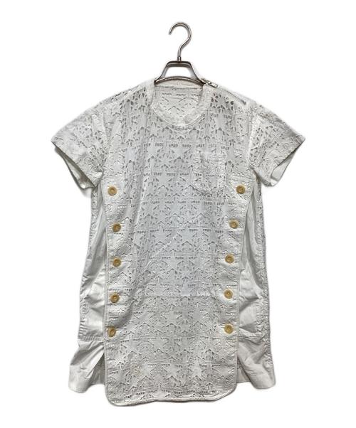 sacai（サカイ）sacai (サカイ) スターレースワンピース ホワイト サイズ:Mの古着・服飾アイテム