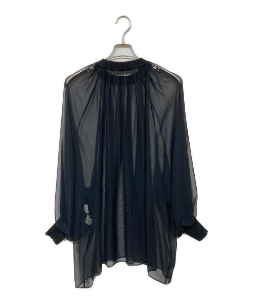 HYKE（ハイク）HYKE (ハイク) シアーシフォンブラウス ブラック サイズ:2の古着・服飾アイテム