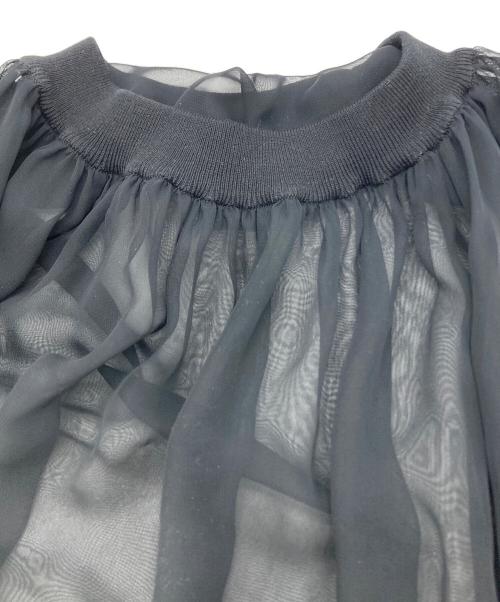 HYKE（ハイク）HYKE (ハイク) シアーシフォンブラウス ブラック サイズ:2の古着・服飾アイテム