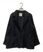 Eaphiエフィ）の古着「RANDOM BUTTON SHEER JACKET 83002-0209」｜ブラック