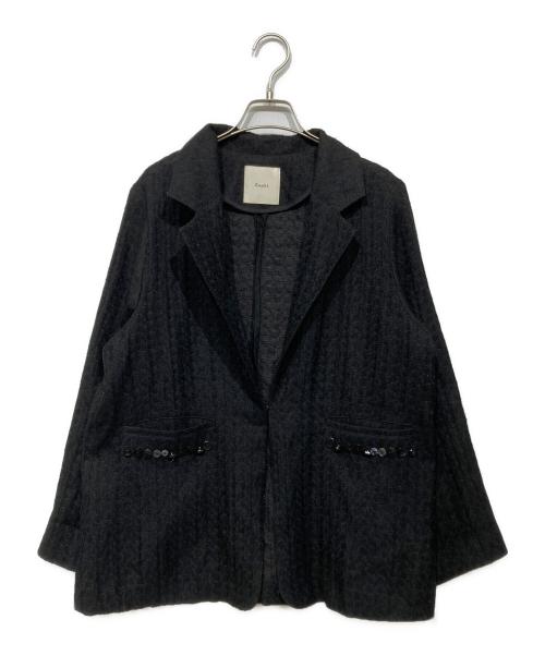 Eaphi（エフィ）Eaphi (エフィ) RANDOM BUTTON SHEER JACKET 83002-0209 ブラック サイズ:Fの古着・服飾アイテム